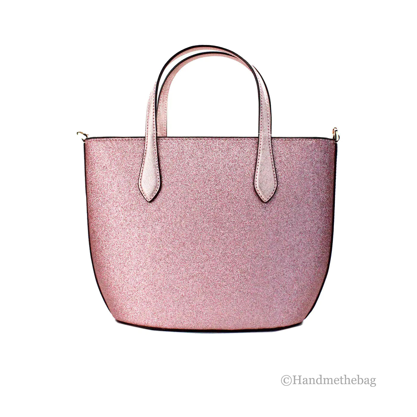 Kate Spade Glimmer Small Mitten Pink Glitter Satchel Bag