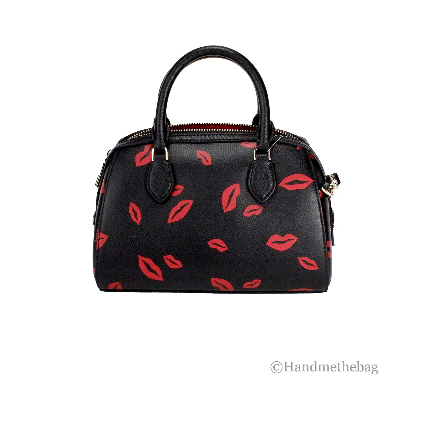 Kate Spade Madison Small Lip Toss Printed Leather Duffle