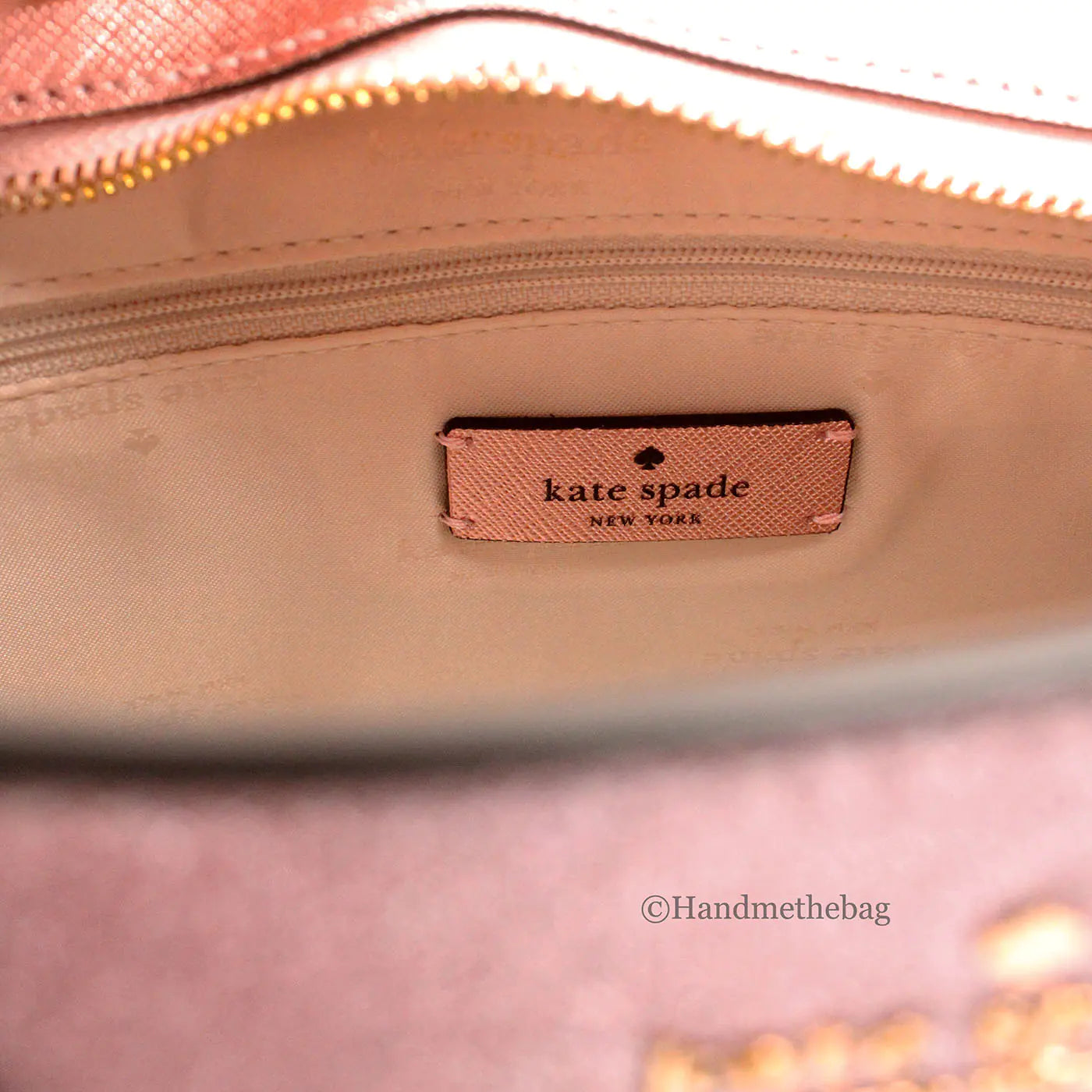 Kate Spade Glimmer Small Mitten Pink Glitter Satchel Bag