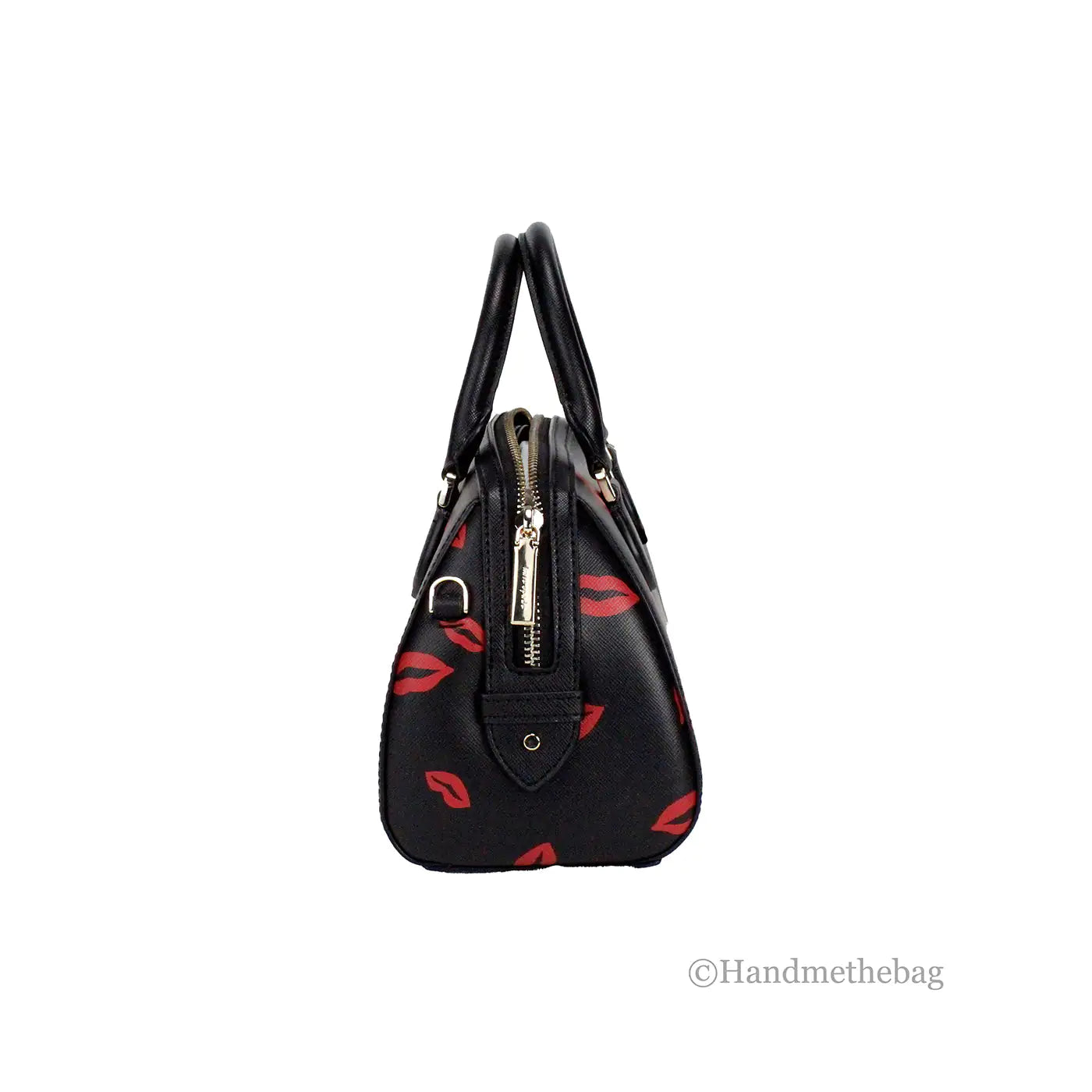 Kate Spade Madison Small Lip Toss Printed Leather Duffle